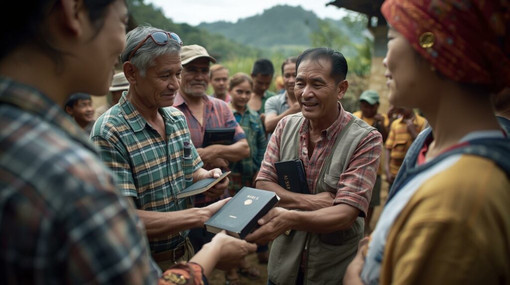 Bible Way non-profit logo: Christian literature distribution in Southeast Asia.